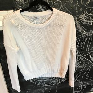 White knit sweater